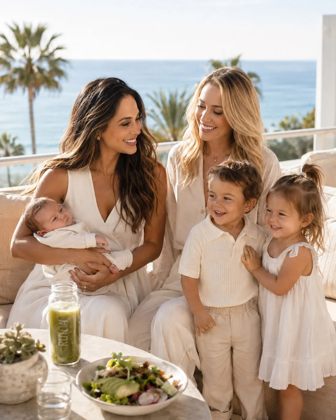 Mothers and children with a healthy lifestyle